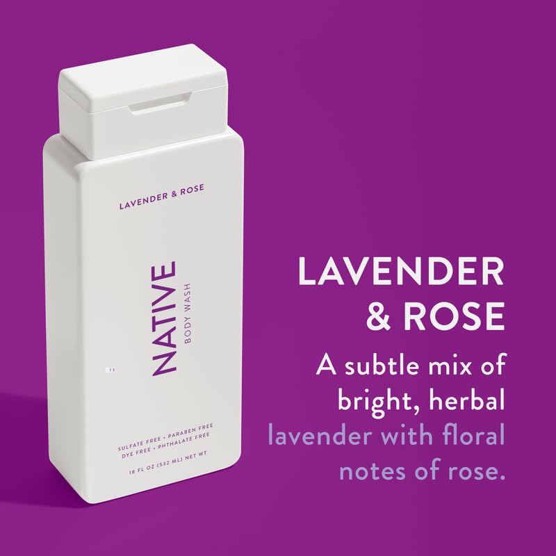 Close-up of Native Body Wash Lavender Rose texture