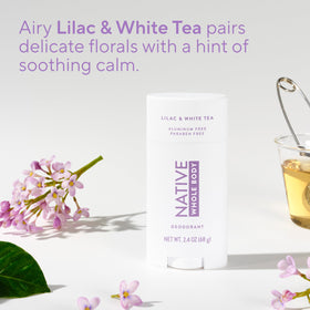 Close-up of Native deodorant application