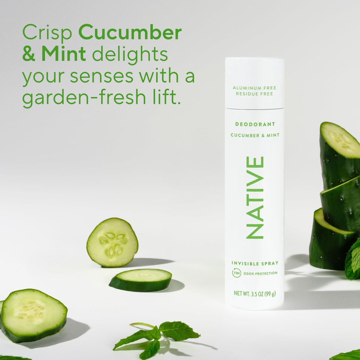 Close-up of Native Deodorant Body Spray Cucumber & Mint nozzle