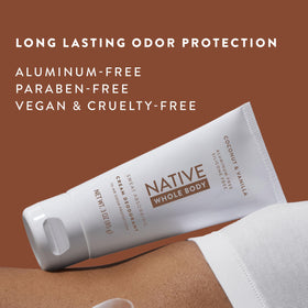 Close-up of Native deodorant cream texture