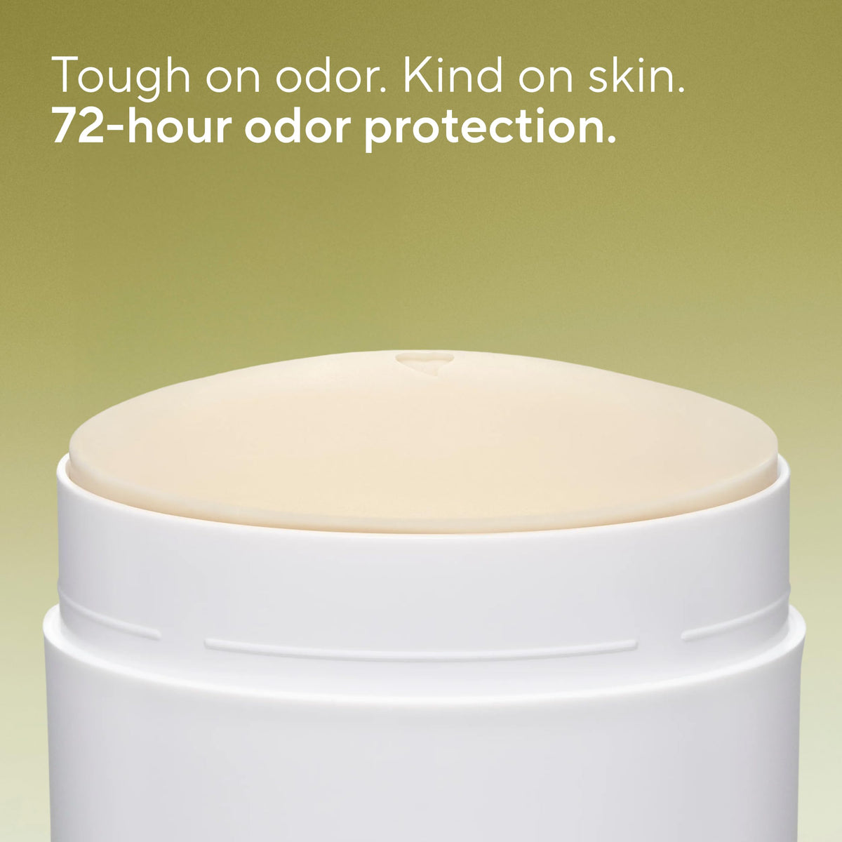 Close-up of Native Deodorant stick application on skin