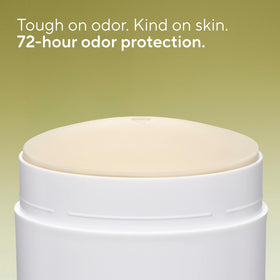 Close-up of Native Deodorant stick application on skin