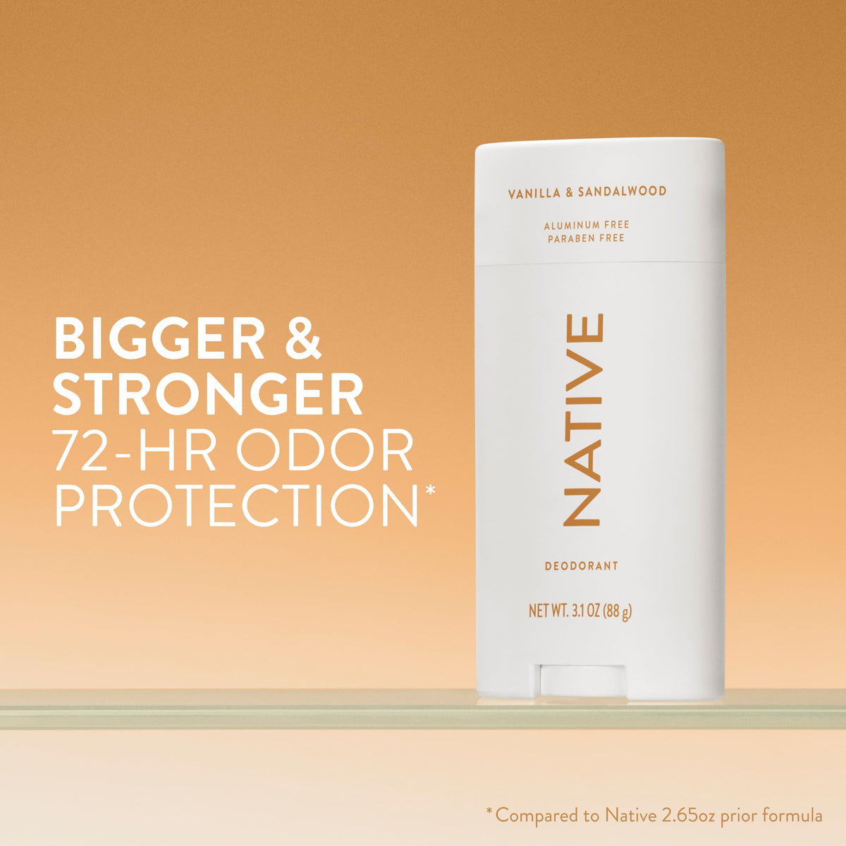 Close-up of Native Deodorant stick with shea butter