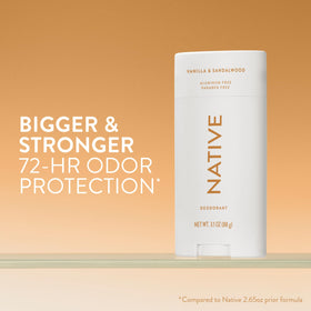 Close-up of Native Deodorant stick with shea butter