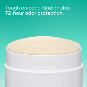 Close-up of Native deodorant stick with shea butter ingredients
