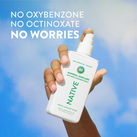 Close-up of Native Mineral Sunscreen Spray SPF 30 nozzle
