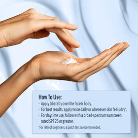 Close-up of NATURE WELL Retinol cream texture