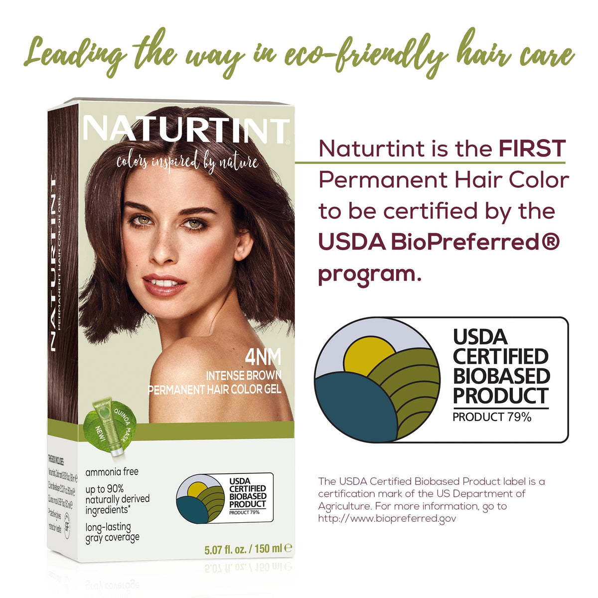 Close-up of Naturtint 4NM Intense Brown hair color swatch