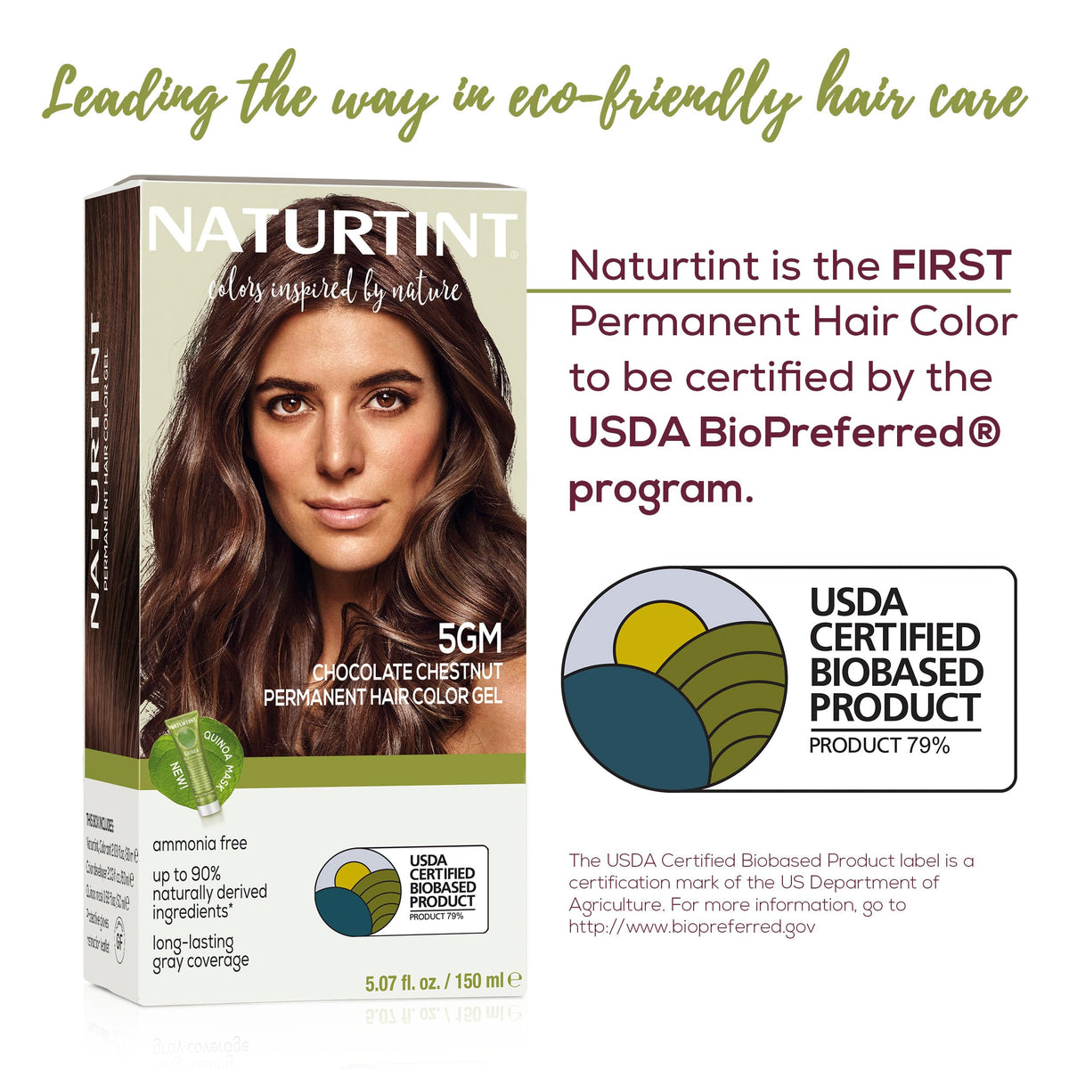 Close-up of Naturtint 5GM Chocolate Chestnut Hair Color tube