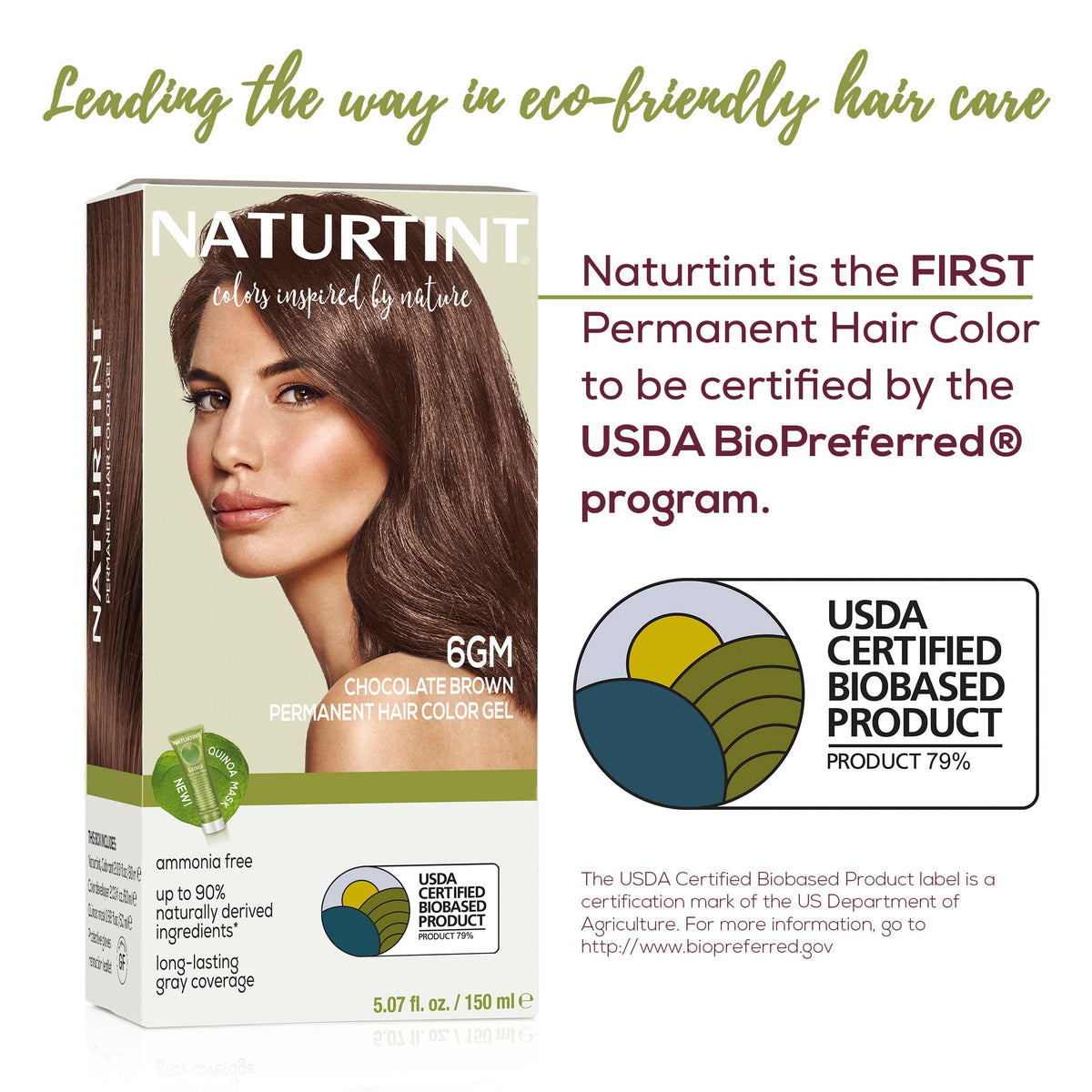 Close-up of Naturtint 6GM Chocolate Brown Hair Color application