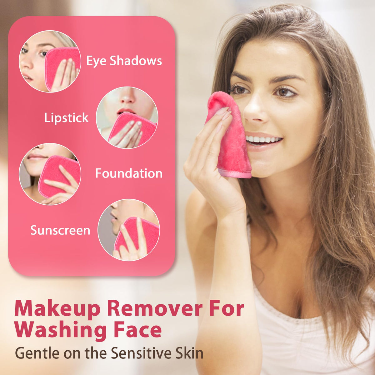 Close-up of Natwag microfiber makeup remover cloth texture