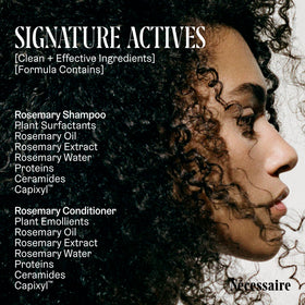Close-up of Nécessaire Rosemary Shampoo texture