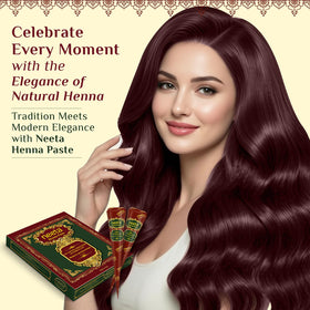 Close-up of Neeta henna paste cone tip for application
