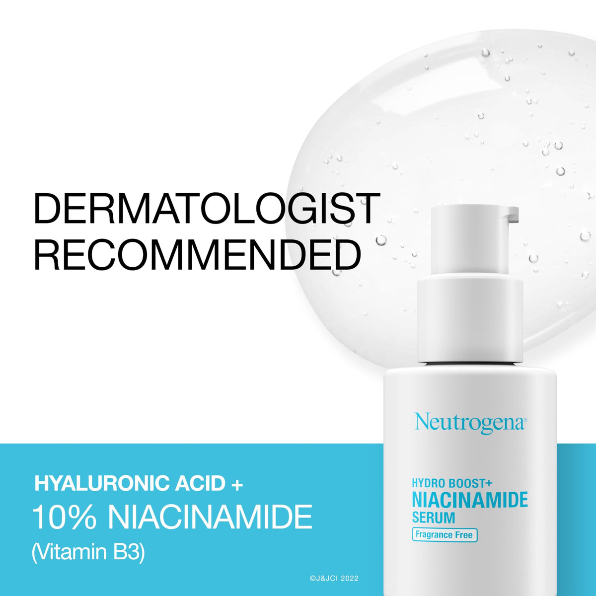 Close-up of Neutrogena Hydro support+ Niacinamide Serum texture