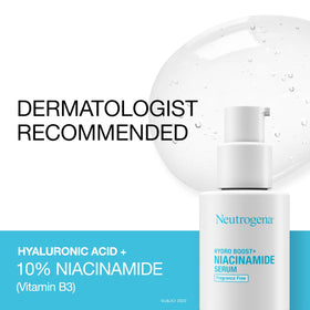 Close-up of Neutrogena Hydro support+ Niacinamide Serum texture