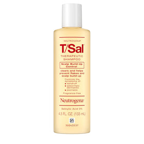 Close-up of Neutrogena T/Sal Shampoo label