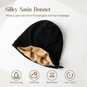 Close-up of NICPOO adjustable silk bonnet strap