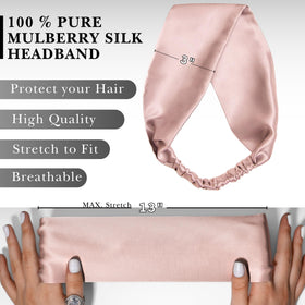Close-up of Nochka Fashion Silk Headband interior lining