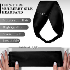 Close-up of Nochka Fashion silk headband interior lining