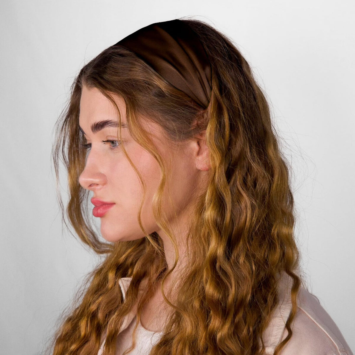 Close-up of Nochka Fashion silk headband showing texture