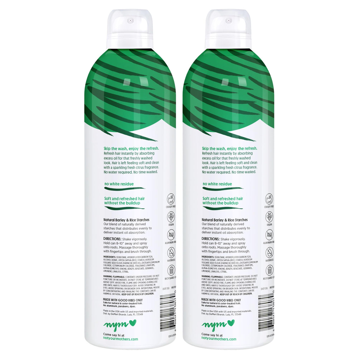 Close-up of Not Your Mother's Jumbo Dry Shampoo spray nozzle