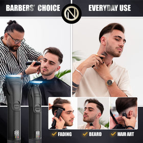 Close-up of NOVAH Grooming hair clipper LED display