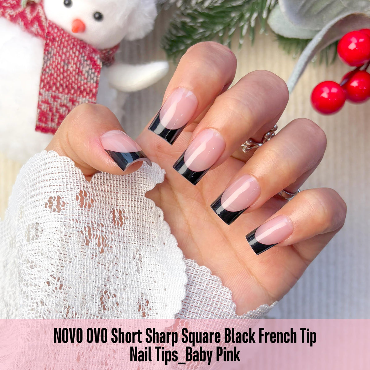 Close-up of NOVO OVO nail tips showing size variety