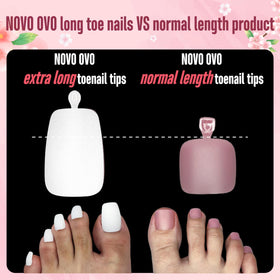 Close-up of NOVO OVO Soft Gel Toenail Extension
