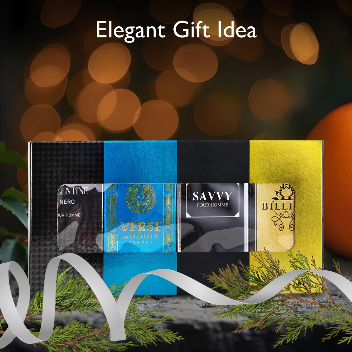 Close-up of NovoGlow Signature Scent fragrances in their boxes