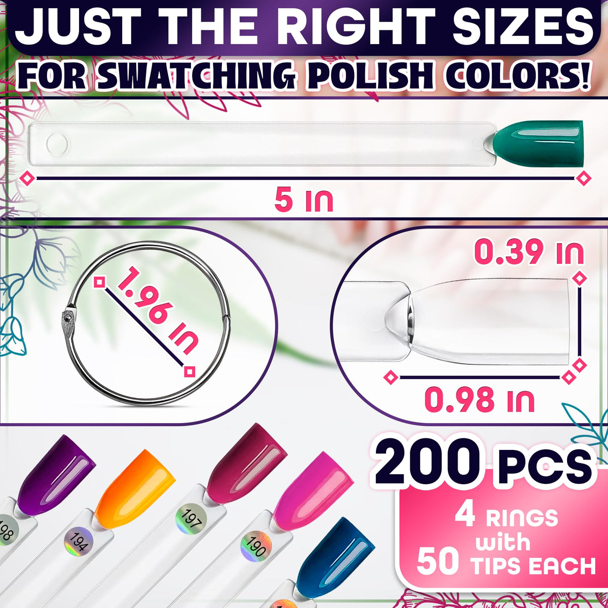 Close-up of Novsix nail swatch sticks showing colour samples