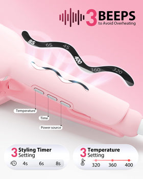 Close-up of NOVUS Curling Iron ceramic barrel