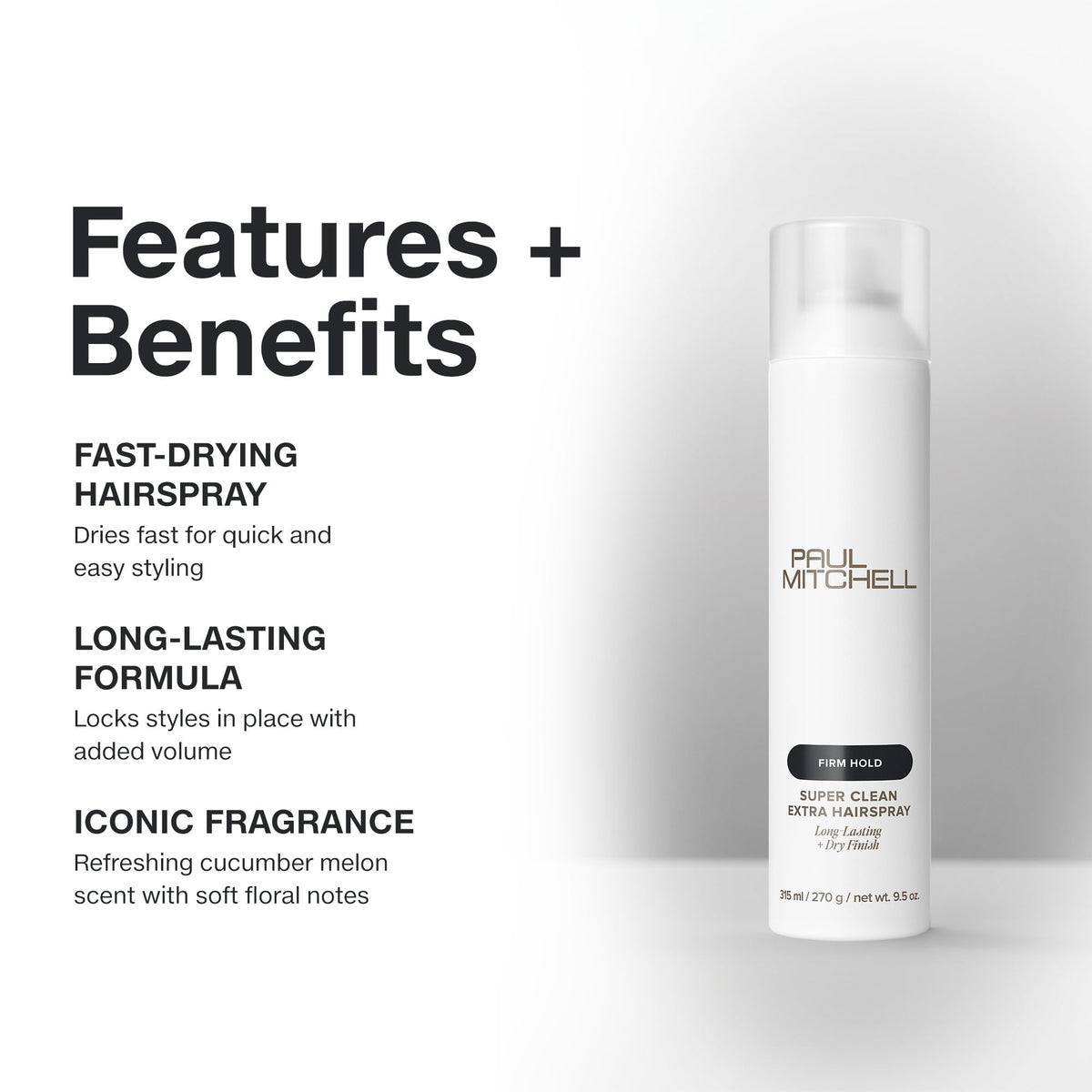 Close-up of nozzle on Paul Mitchell Super Clean Extra Hairspray