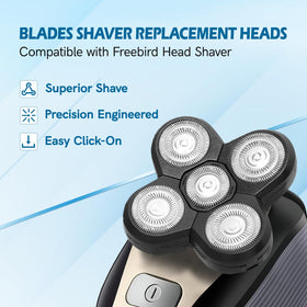 Close-up of NXPPYY replacement blades for Freebird Shaver