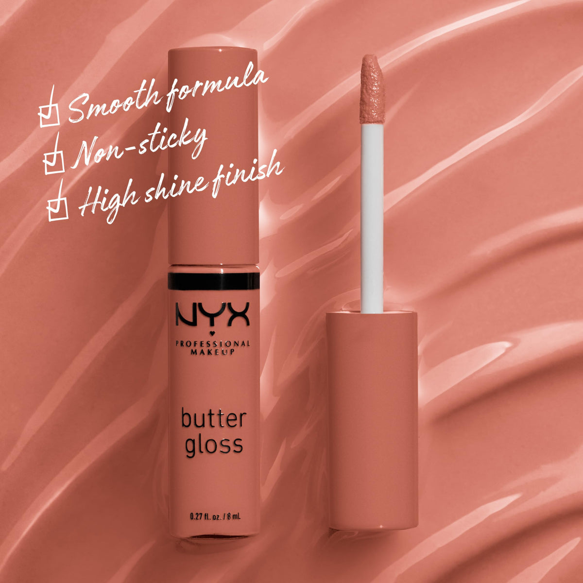 Close-up of NYX Butter Gloss Sugar High shade