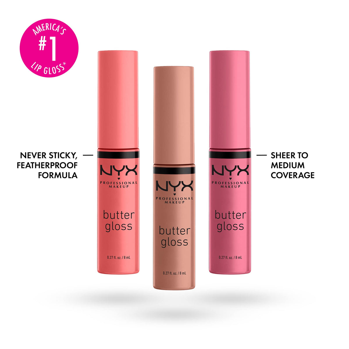 Close-up of NYX Butter Gloss texture showing creamy consistency