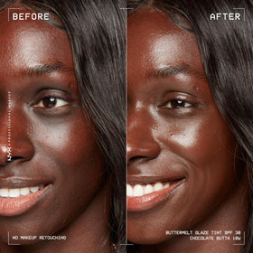 Close-up of NYX Buttermelt Glaze Skin Tint texture