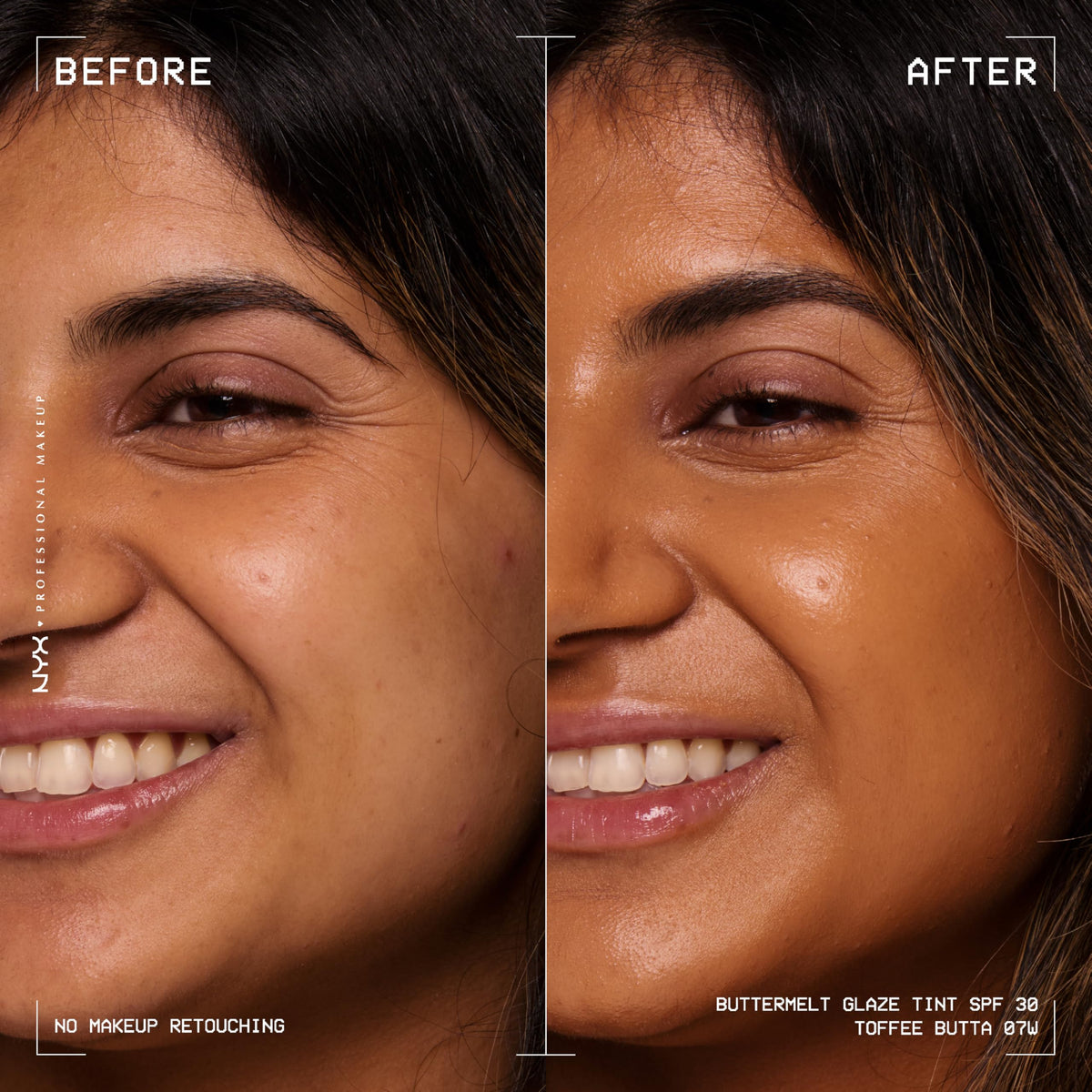 Close-up of NYX Buttermelt Glaze Skin Tint texture