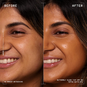 Close-up of NYX Buttermelt Glaze Skin Tint texture