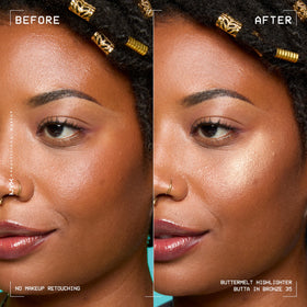 Close-up of NYX Buttermelt Highlighter 30g showing texture