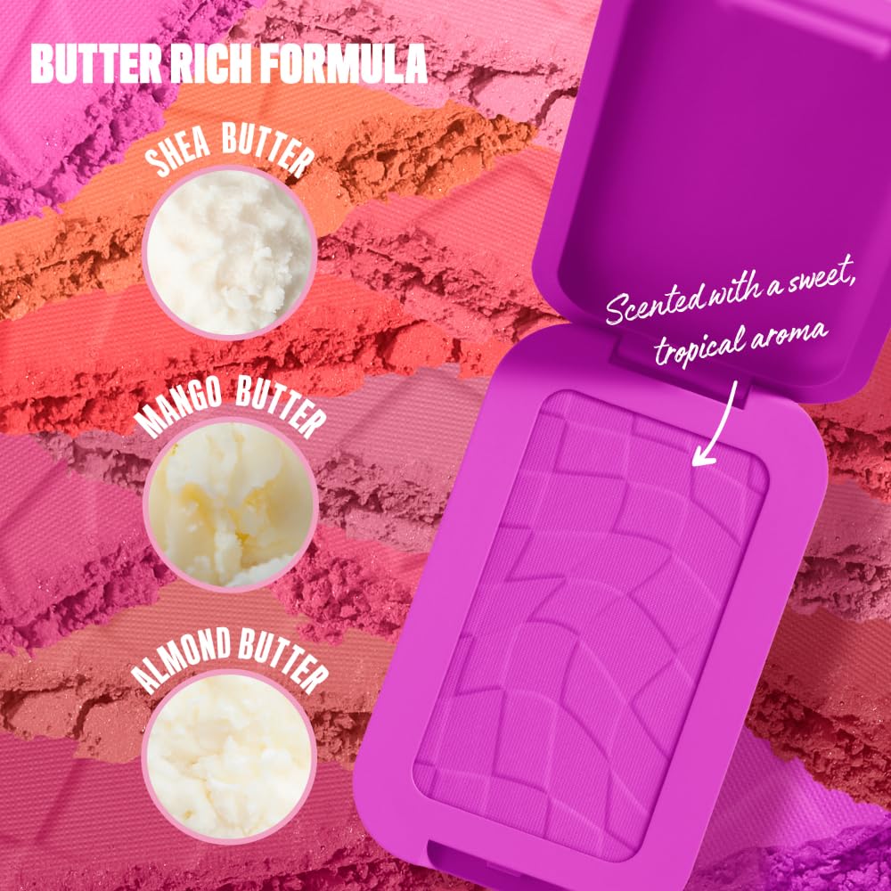 Close-up of NYX Buttermelt Powder Blush showing texture
