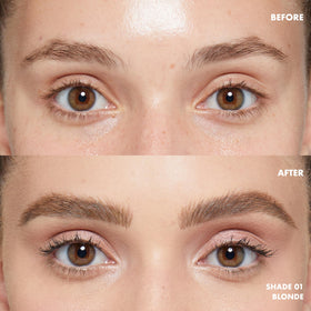 Close-up of NYX Eyebrow Tint Pen micro brush tip