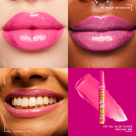Close-up of NYX Fat Oil Slick Click Lip Balm applicator