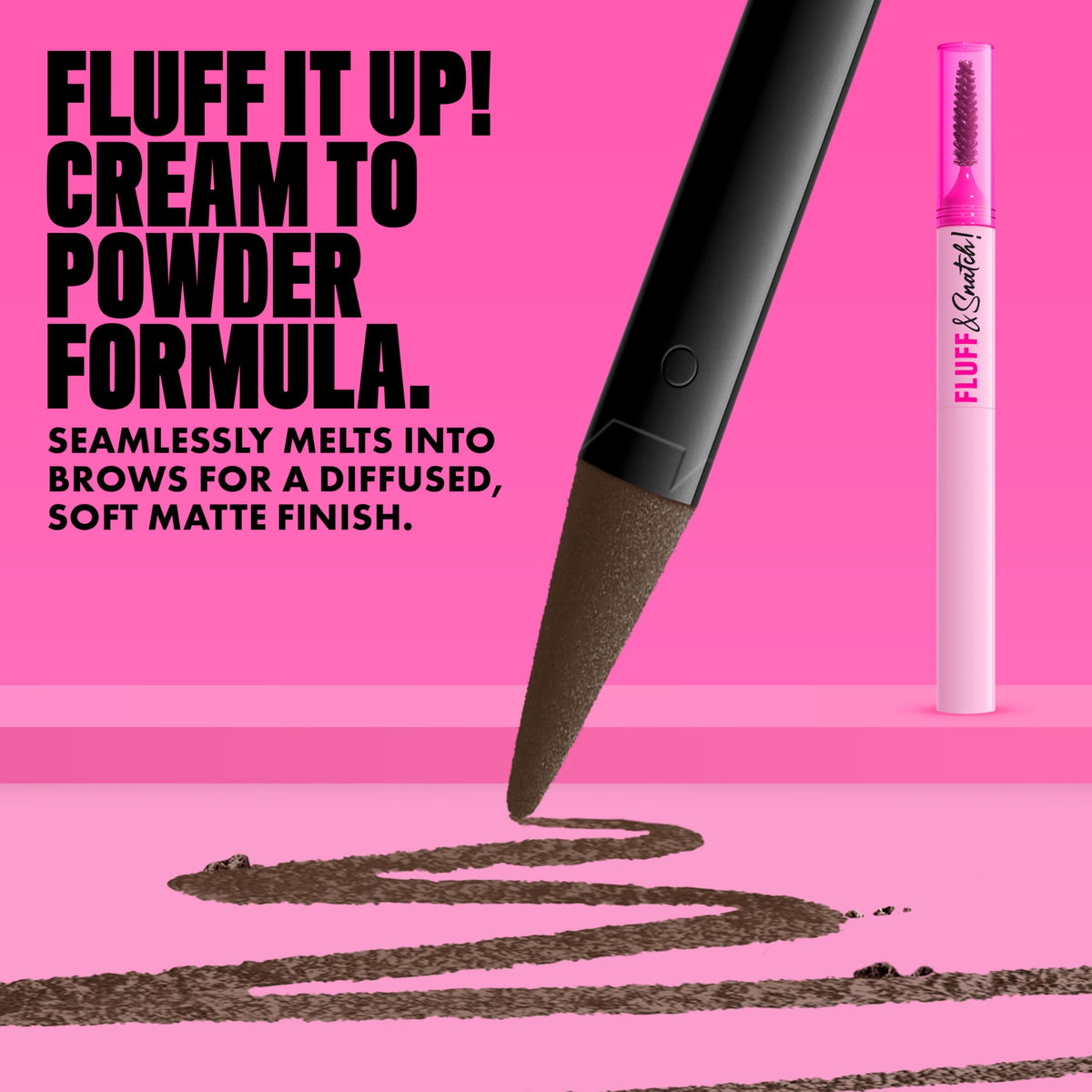 Close-up of NYX Fluff & Snatch Brow Powder Pen applicator