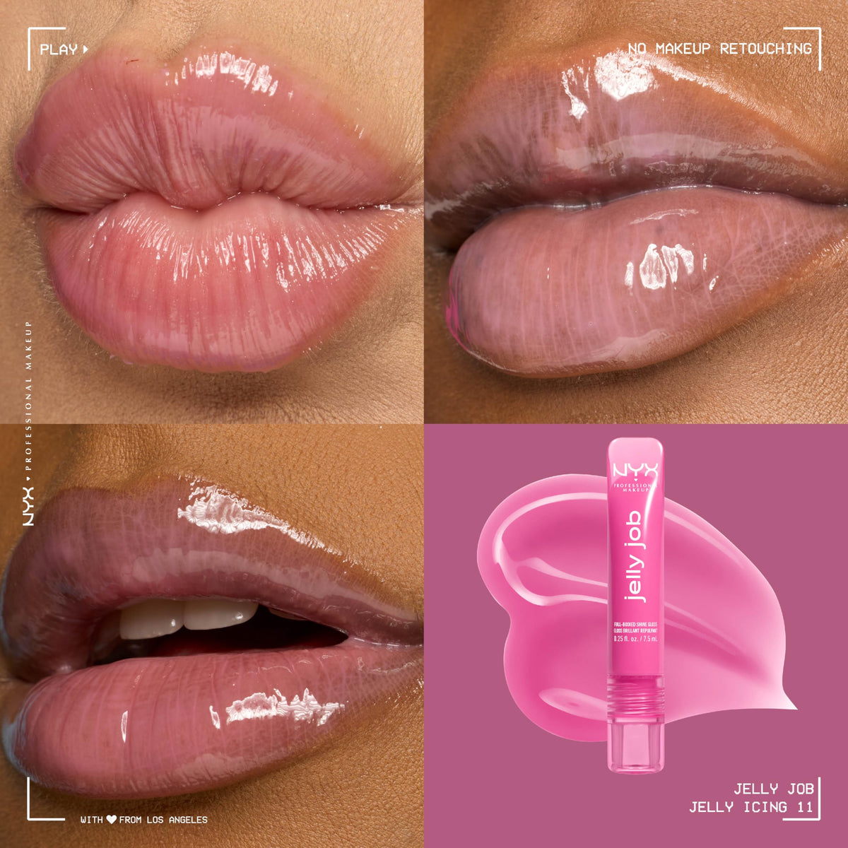 Close-up of NYX Jelly Job Lip Gloss applicator