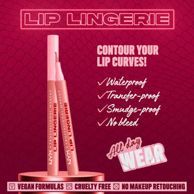 Close-up of NYX Lip Lingerie Liner Stain Cuff Me tip