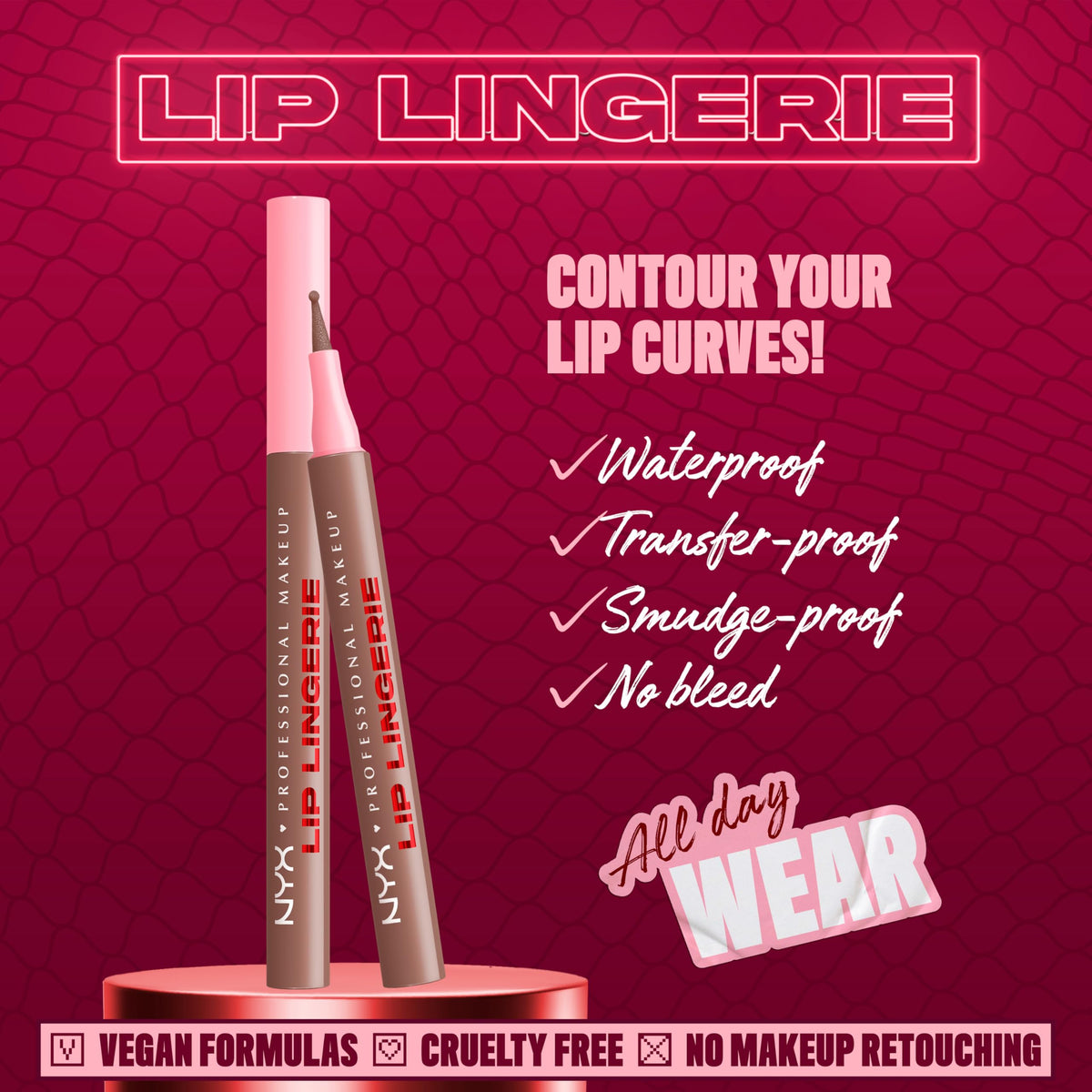 Close-up of NYX Lip Lingerie Sculpting Lip Liner tip