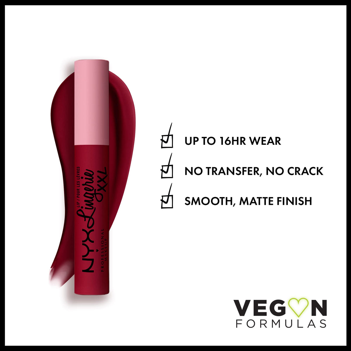 Close-up of NYX Lip Lingerie XXL Matte Liquid Lipstick applicator