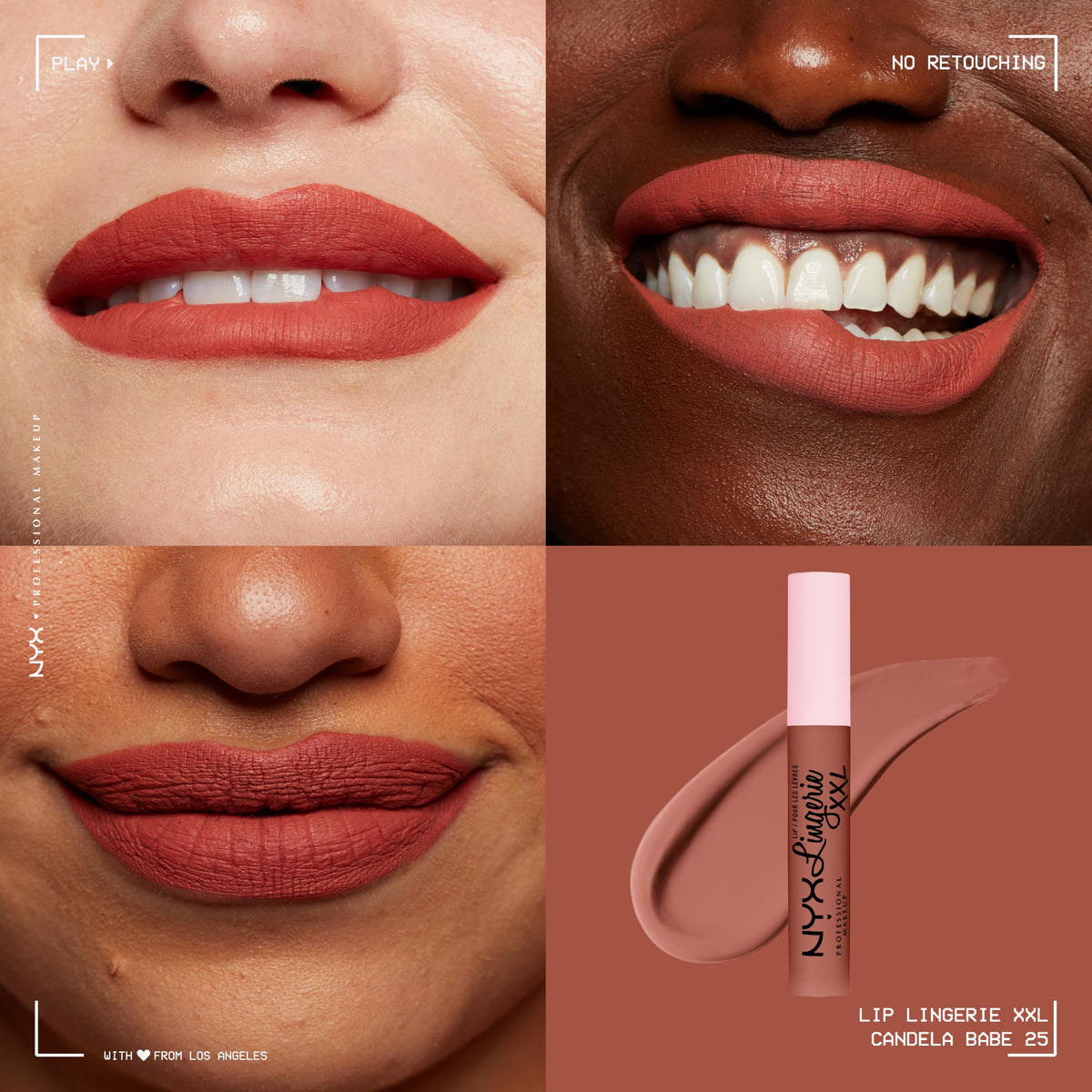 Close-up of NYX Lip Lingerie XXL Matte Liquid Lipstick applicator