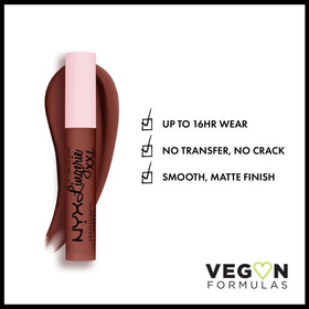 Close-up of NYX Lip Lingerie XXL Matte Liquid Lipstick applicator