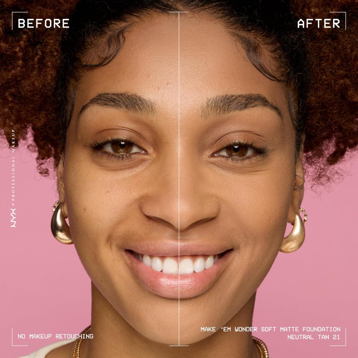 Close-up of NYX Make 'Em Wonder Liquid Foundation texture